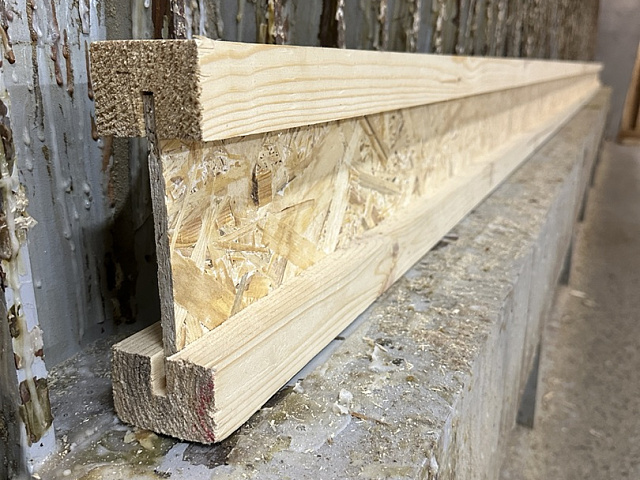 Индивидуальный заказ: балка перекрытия двутавровая деревянная длиной  7,2 м для пролёта гаража изготовлена